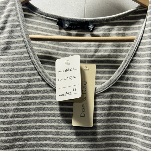 Doe & Rae Gray Striped Dress - Picture 7 of 16